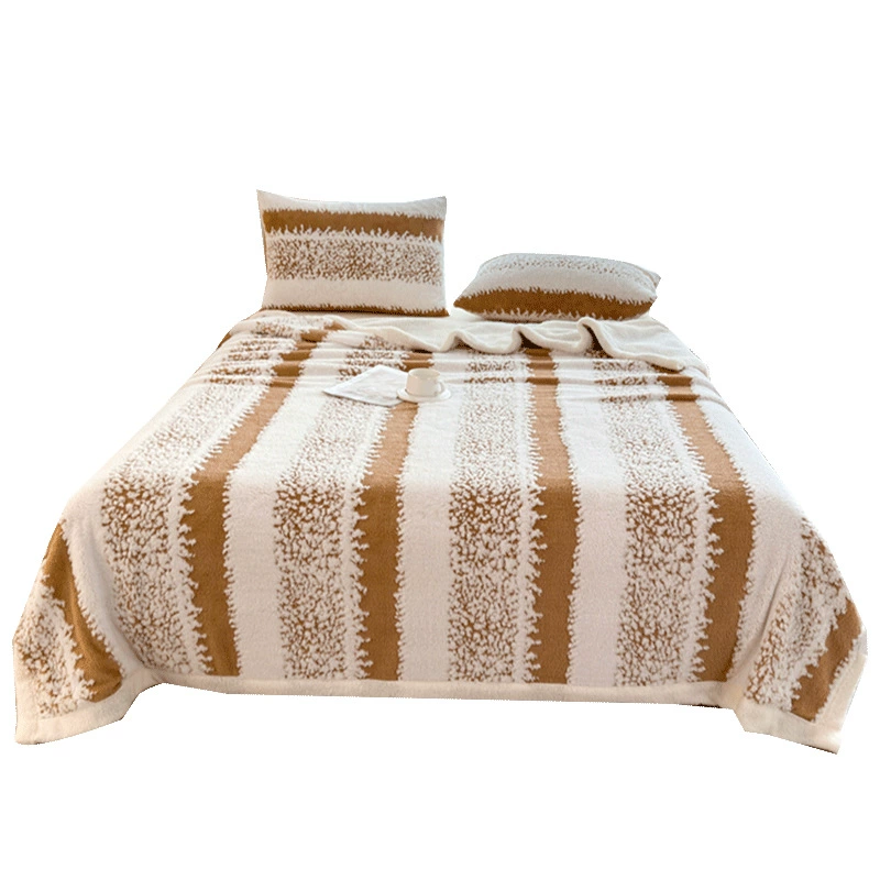 Pink Throw Blanket, 50x70 Soft Cozy Striped Throw Blankets for Couch, Sofa, Bed, Travel, Lightweight Fluffy Warm Plush Decorative Blankets for Women, Men,Kids Gift - 图片 4