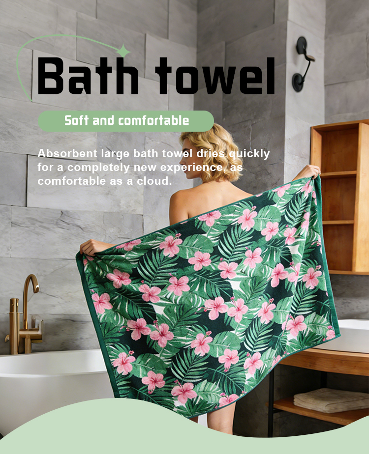 Flannel Printed Bath Towel: Practical Softness with Brand Flexibility