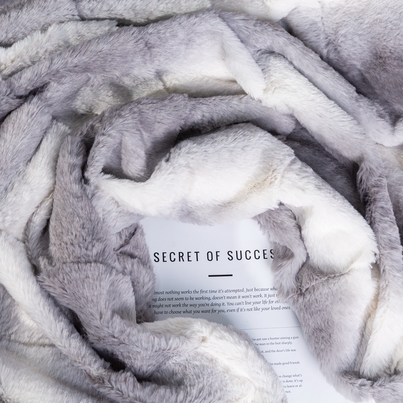 Luxury FAUX Fur Rabbit Plush Velvet Warm Thick Winter Blankets and Throws Luxury Bed Sherpa Blanket - Image 7