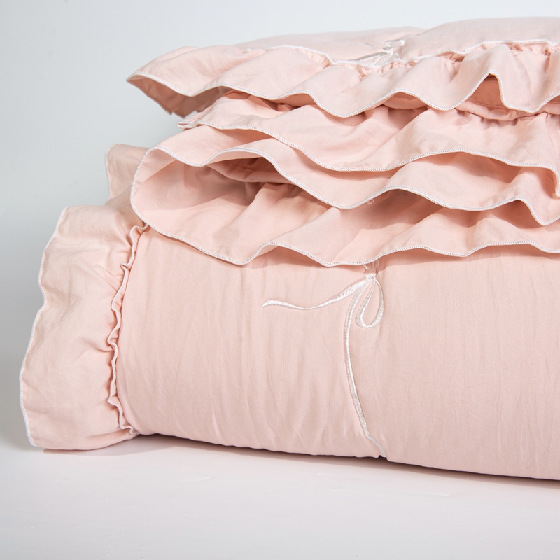 High Selling Factory Wholesale Customized Pink Comforter Bed Covers Breathable with Bedroom - Image 2