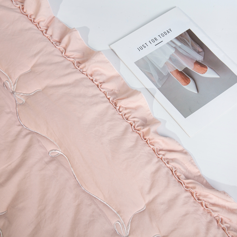 High Selling Factory Wholesale Customized Pink Comforter Bed Covers Breathable with Bedroom - Image 4