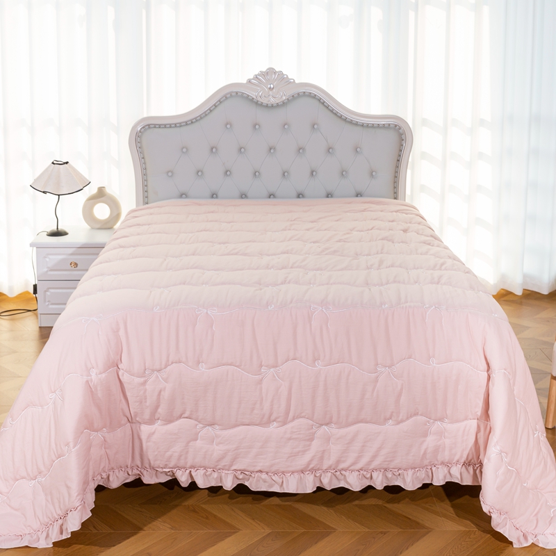 High Selling Factory Wholesale Customized Pink Comforter Bed Covers Breathable with Bedroom - Image 5