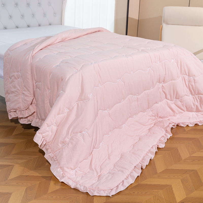 High Selling Factory Wholesale Customized Pink Comforter Bed Covers Breathable with Bedroom - Image 6