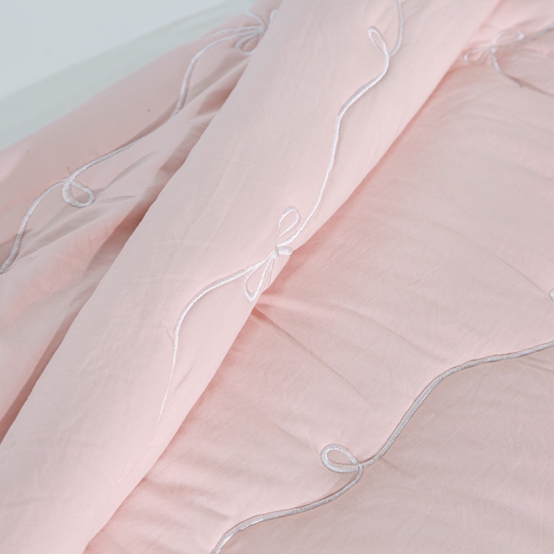 High Selling Factory Wholesale Customized Pink Comforter Bed Covers Breathable with Bedroom - Image 7