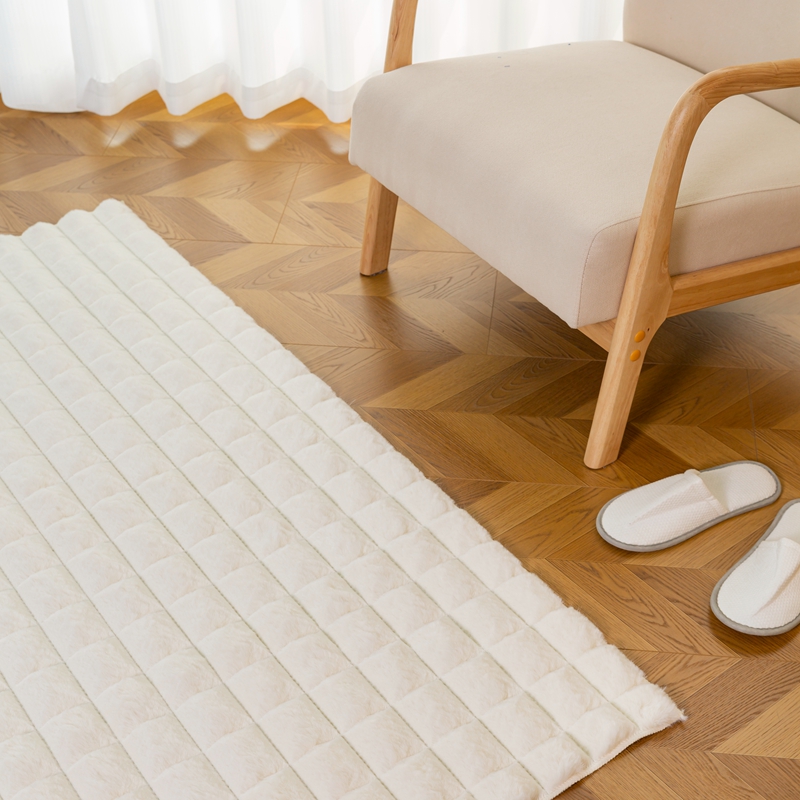 Hot Selling Modern Fluffy Polyester Fiber Woven Rug, Soft Home Decoration Artificial Carpet, Washable