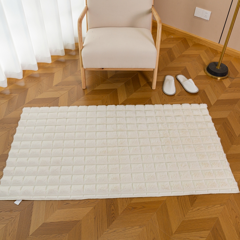 Hot Selling Modern Fluffy Polyester Fiber Woven Rug, Soft Home Decoration Artificial Carpet, Washable - Image 2