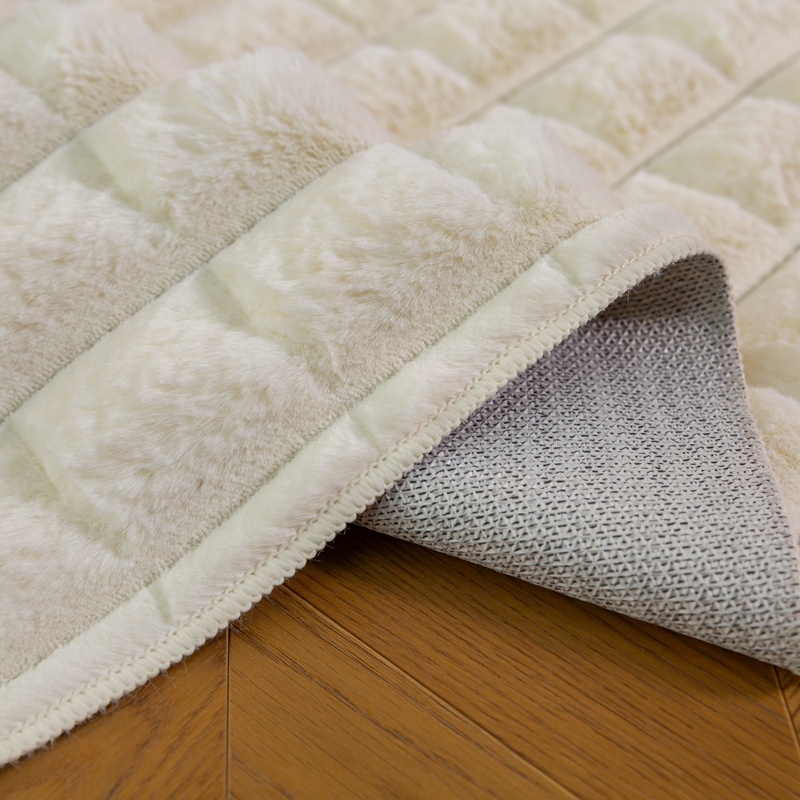 Hot Selling Modern Fluffy Polyester Fiber Woven Rug, Soft Home Decoration Artificial Carpet, Washable - Image 4