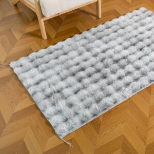 Cross Border Tie Dye Cream Style Fluffy Cool Tone Bedroom Bedside Rug Living Room Anti slip Wear-resistant Plush Carpet