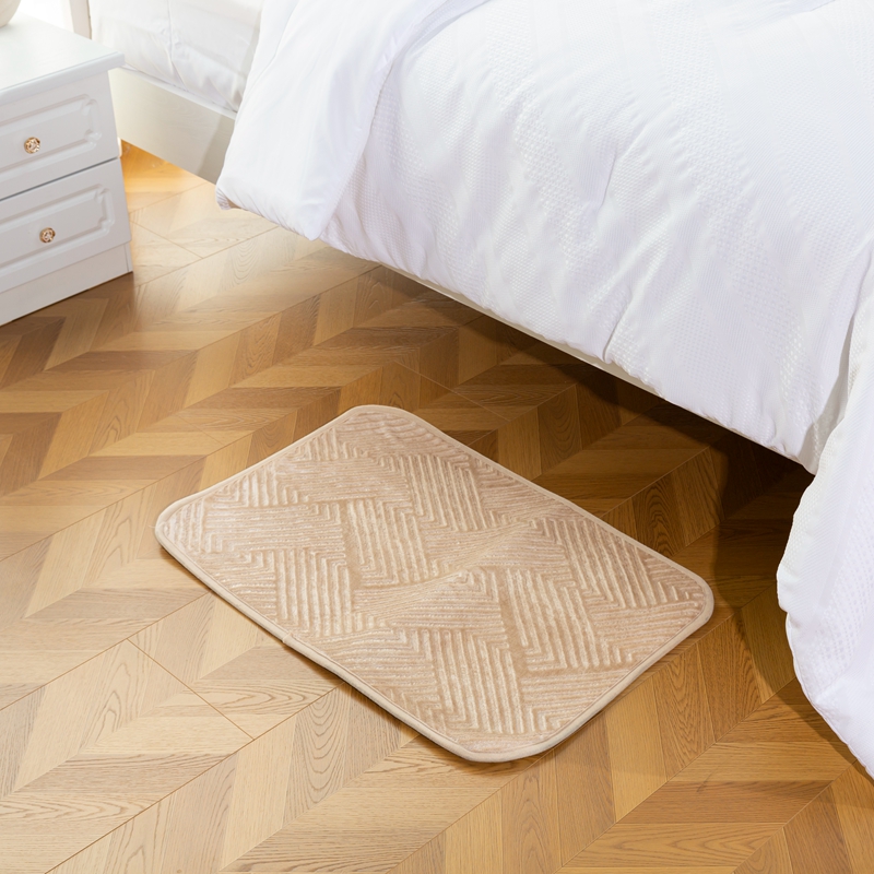 Hot Selling Solid Color Flange Entrance Rug, Anti slip Floor Mat, Washable Design, Suitable for Home Offices - Image 4