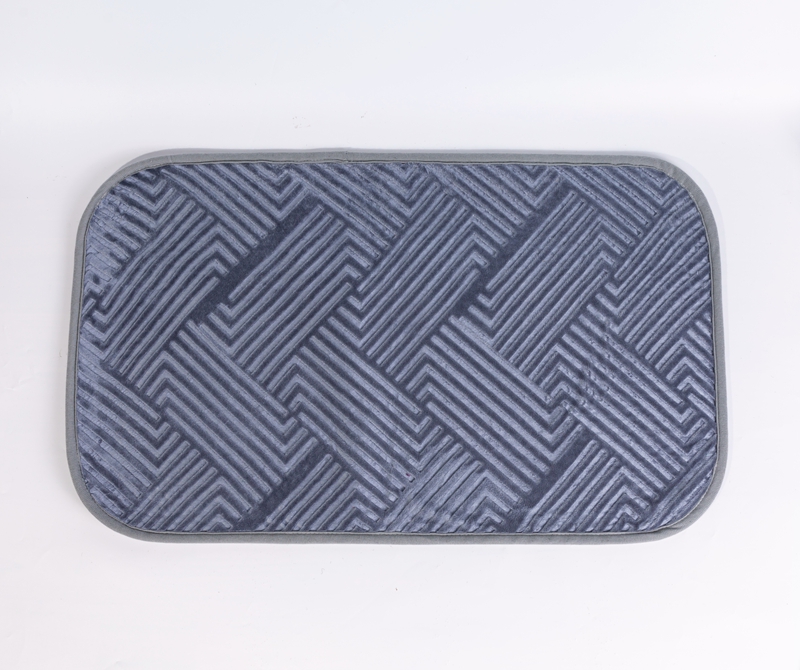 Factory Hot Selling Striped Coral Fleece Rug Woven Memory Pattern Rug, Washable and Easy to Maintain Carpet, Home and Room