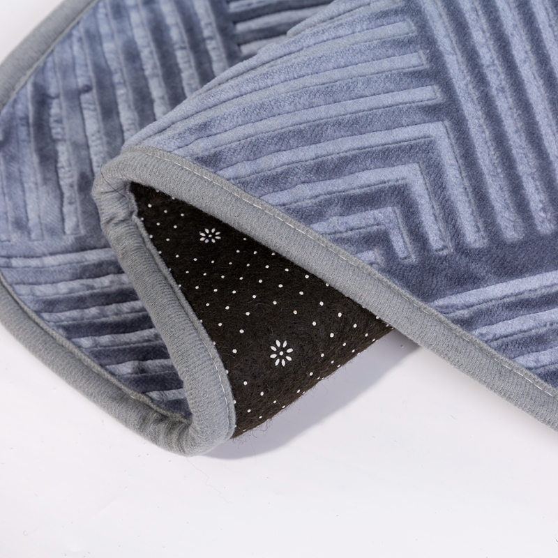 Factory Hot Selling Striped Coral Fleece Rug Woven Memory Pattern Rug, Washable and Easy to Maintain Carpet, Home and Room - Image 2