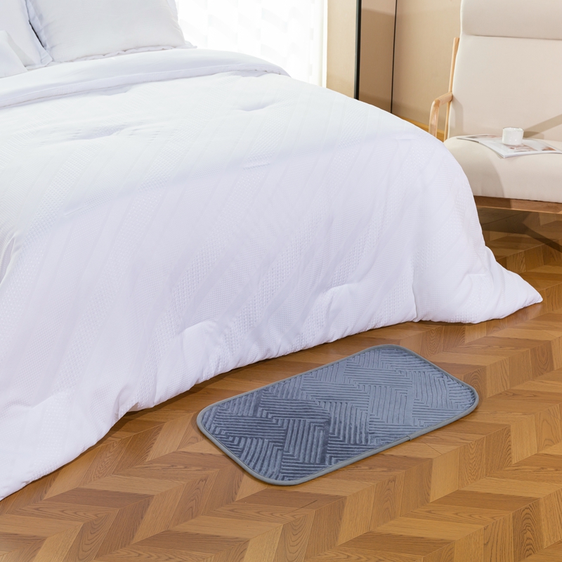 Factory Hot Selling Striped Coral Fleece Rug Woven Memory Pattern Rug, Washable and Easy to Maintain Carpet, Home and Room - Image 4