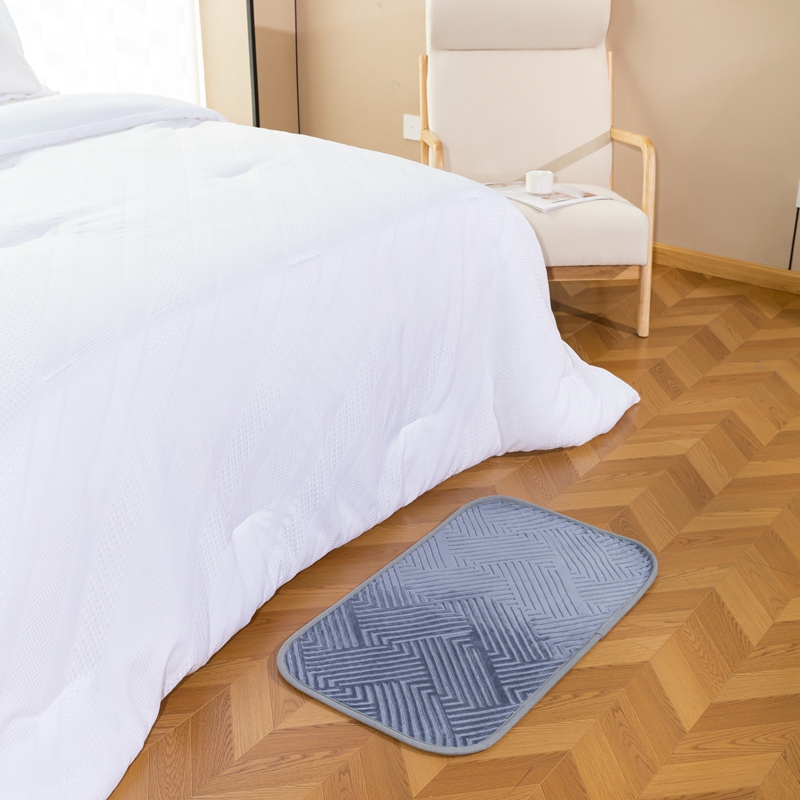 Factory Hot Selling Striped Coral Fleece Rug Woven Memory Pattern Rug, Washable and Easy to Maintain Carpet, Home and Room - Image 5