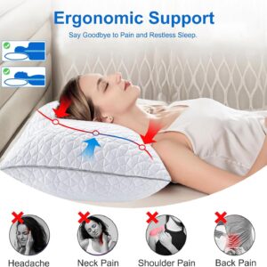 Orvetex Cold Bed Pillow for Sleeping Is Suitable for Side Back, Abdomen and Hot Sleepers to Crush Memory Foam Memory Foam Pillow