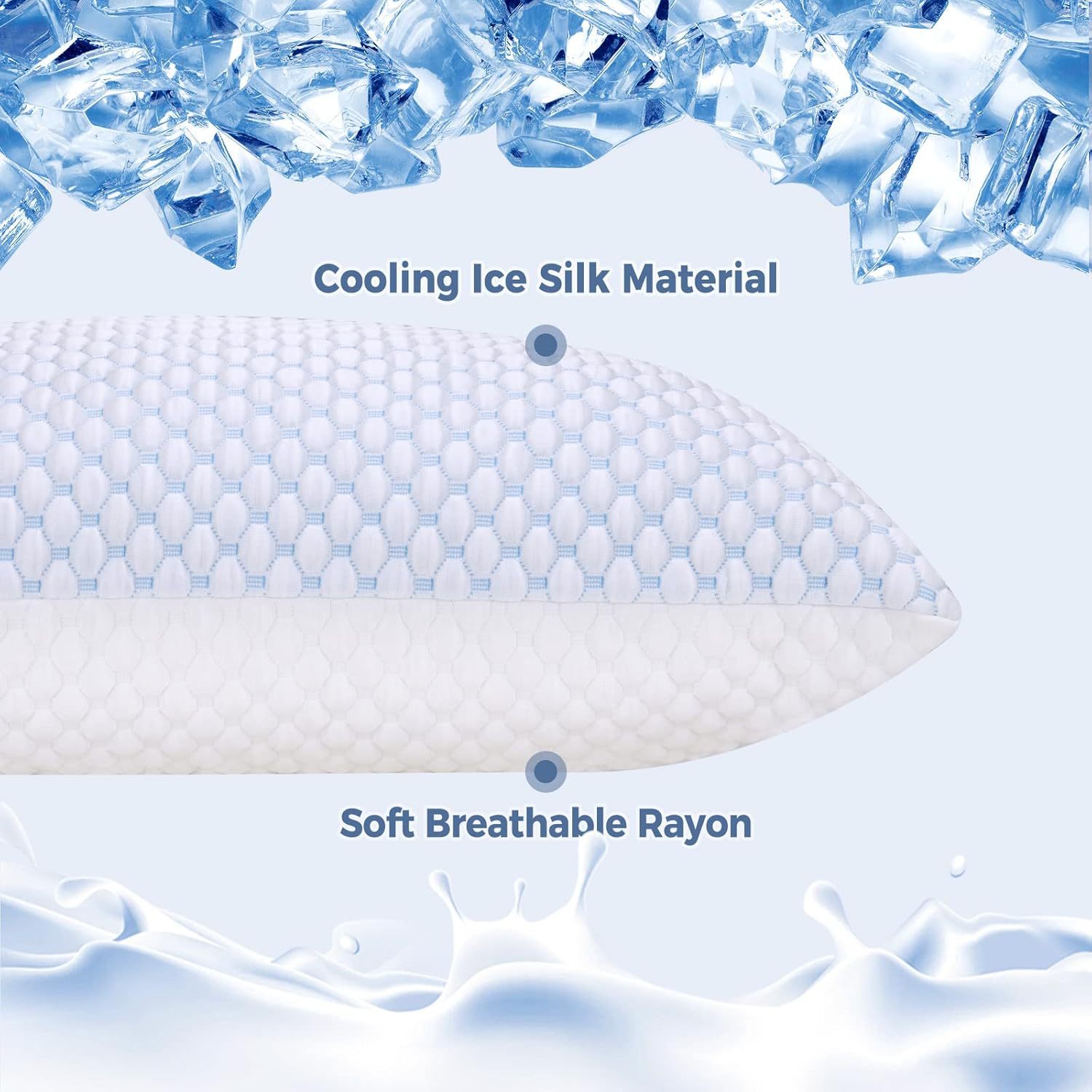 Orvetex Modern Cooling Gel Shattering Memory Foam Hypoallergenic Solid Neck Pillow Memory Cotton Pillow - Image 5