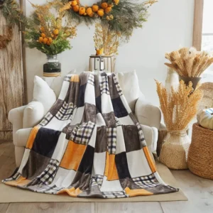 Orvetex High Quality Customized Luxury 100% Polyester Full Size Knitted Printed Flannel Blanket