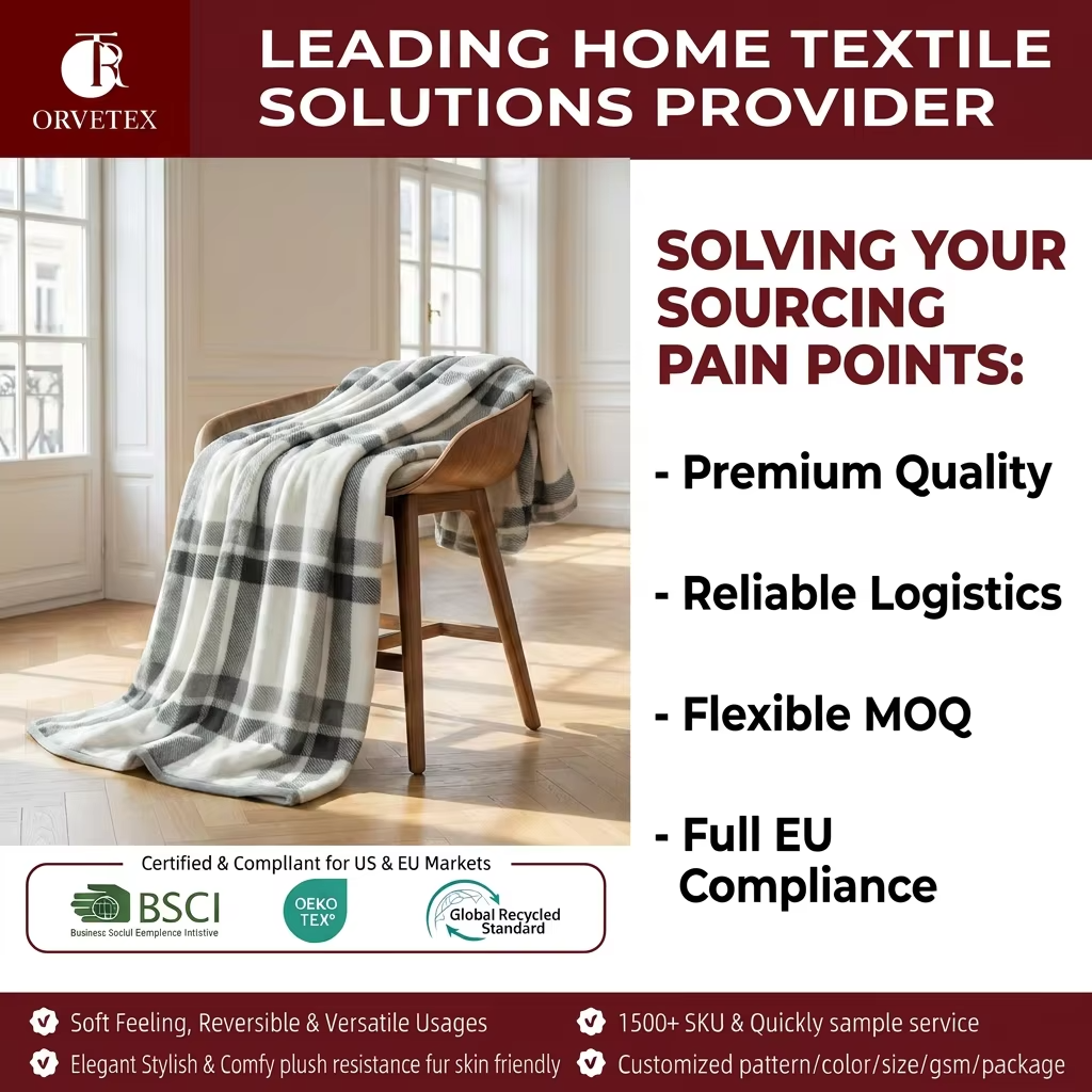 Orvetex Customized Plaid Thick Soft Warm Flannel Blanket Suitable for All Seasons, Wearable Blanket - Image 3