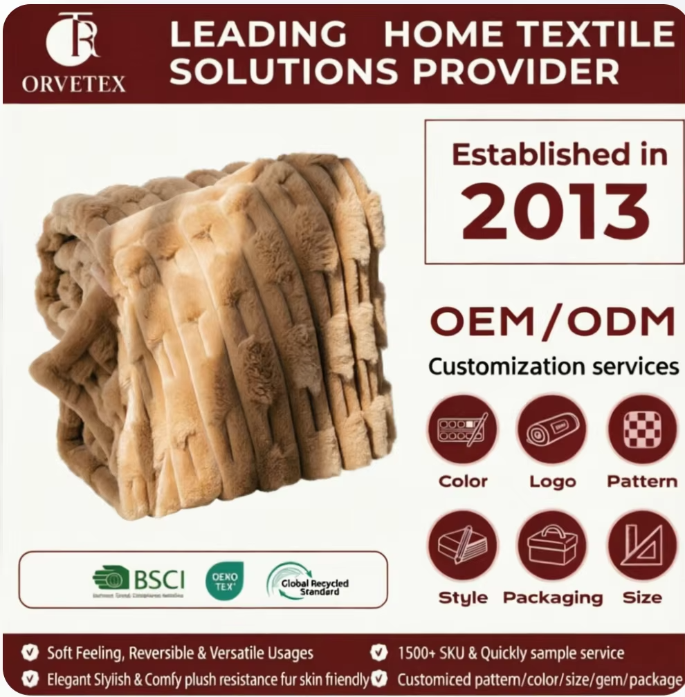 Orvetex 100% Polyester Fiber Anti Pilling Flannel Blanket Flame Retardant for Home, Office, and Outdoor Use