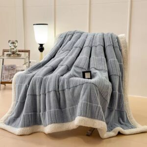 Factory Wholesale Double Jacquard Thick Warm Double Sided Coral Flannel Fleece Blanket