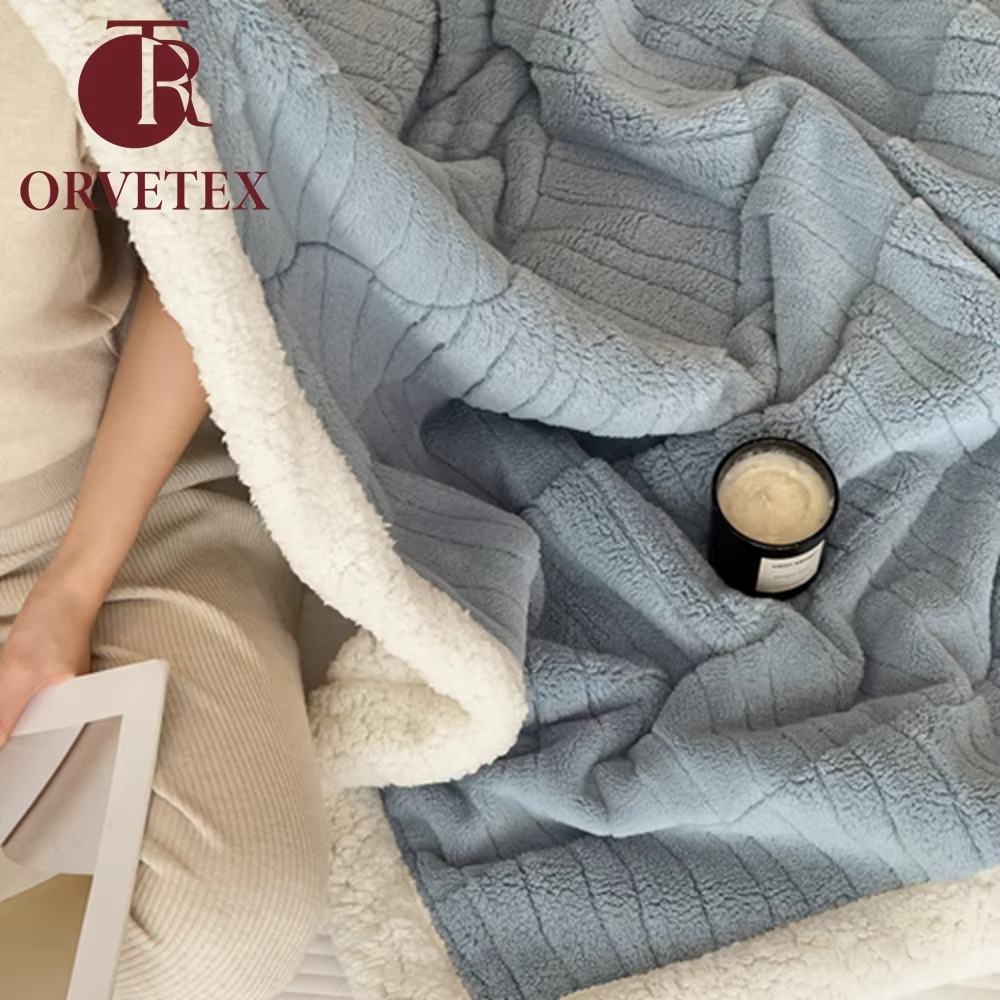Orvetex Solid Color, Environmentally Friendly 100% Polyester Multifunctional Home Blanket OEM Premium Flannel Blanket - Image 2