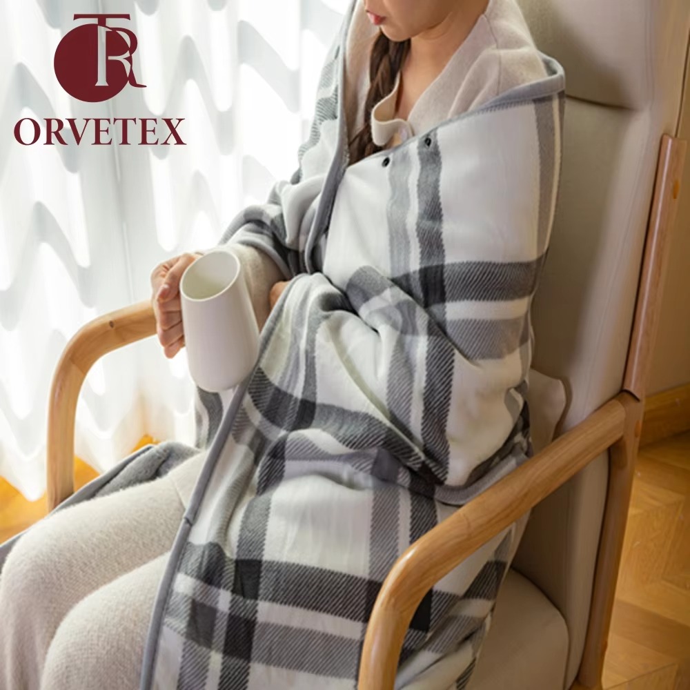 Orvetex Soft Office Wearable Thick Flannel Printed European and American Style Multifunctional - Image 2