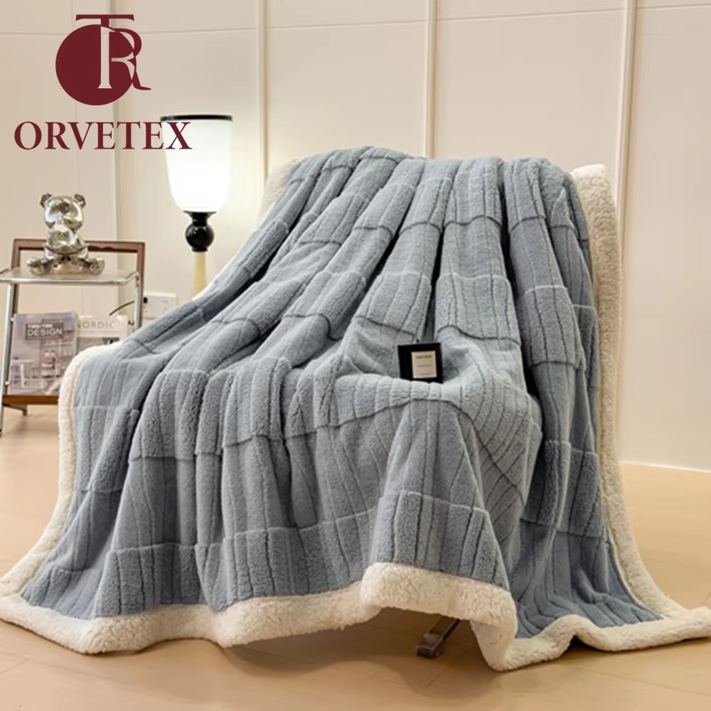 Orvetex Solid Color, Environmentally Friendly 100% Polyester Multifunctional Home Blanket OEM Premium Flannel Blanket - Image 3