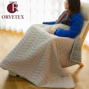 Orvetex Soft Flannel Jacquard Blanket with Embossed Cut Flower Pattern, Lightweight and Comfortable, Suitable for All Seasons