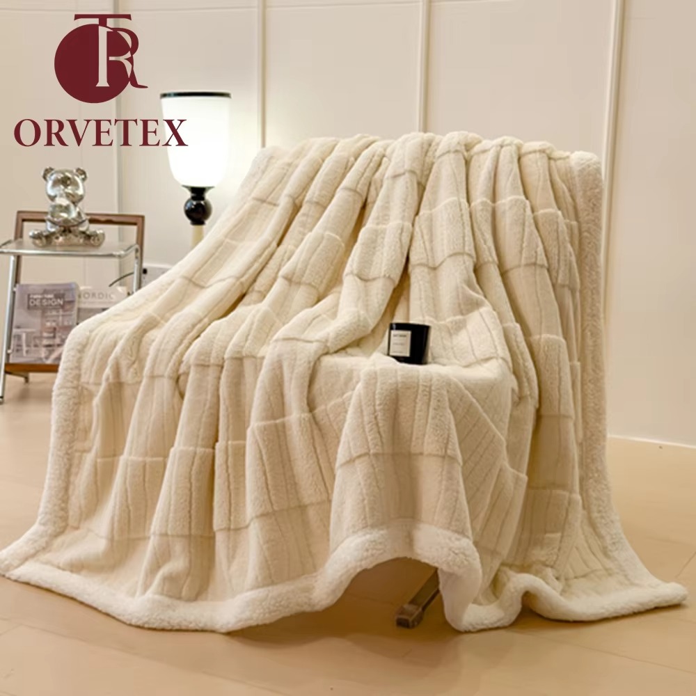 Orvetex Solid Color, Environmentally Friendly 100% Polyester Multifunctional Home Blanket OEM Premium Flannel Blanket - Image 4