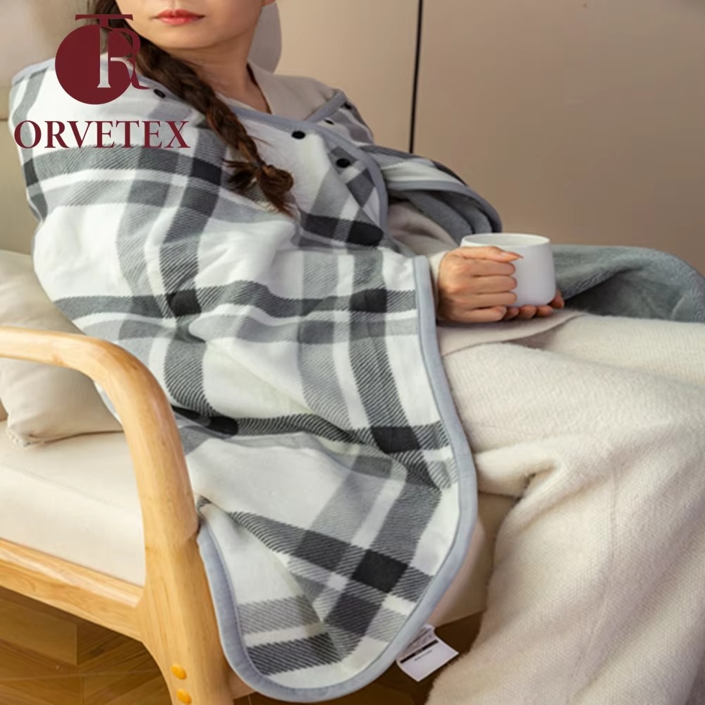 Orvetex Soft Office Wearable Thick Flannel Printed European and American Style Multifunctional - Image 4