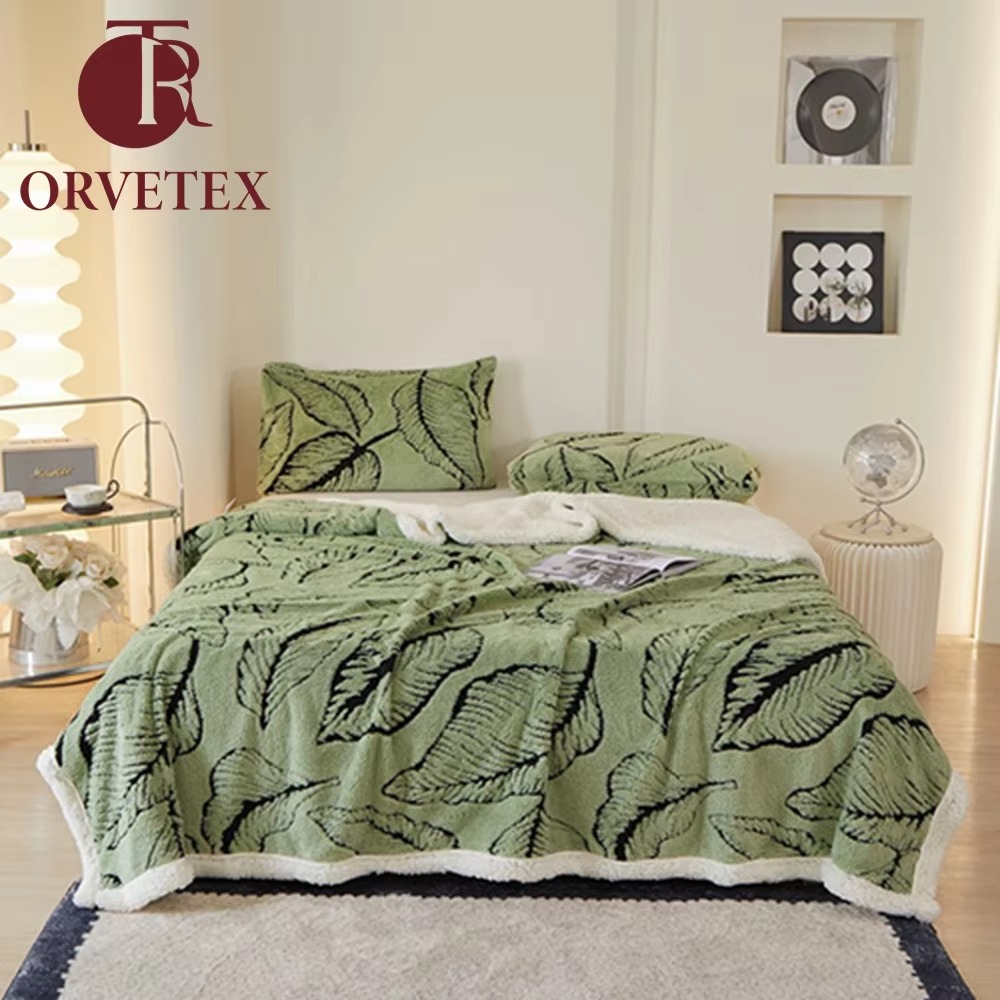 Orvetex European and American Style 100% Polyester Heavy Soft Raschel Floral Printed Flannel Blanket - Image 4