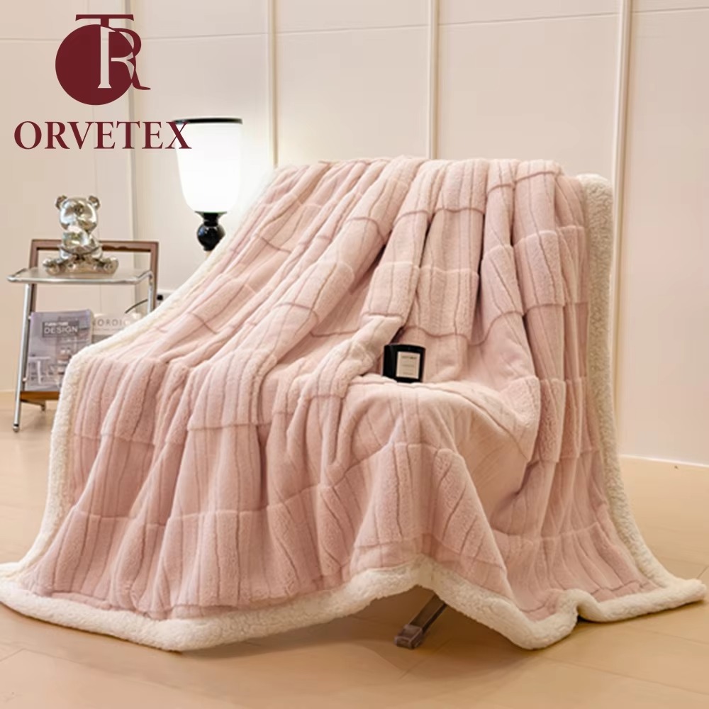 Orvetex Solid Color, Environmentally Friendly 100% Polyester Multifunctional Home Blanket OEM Premium Flannel Blanket - Image 6