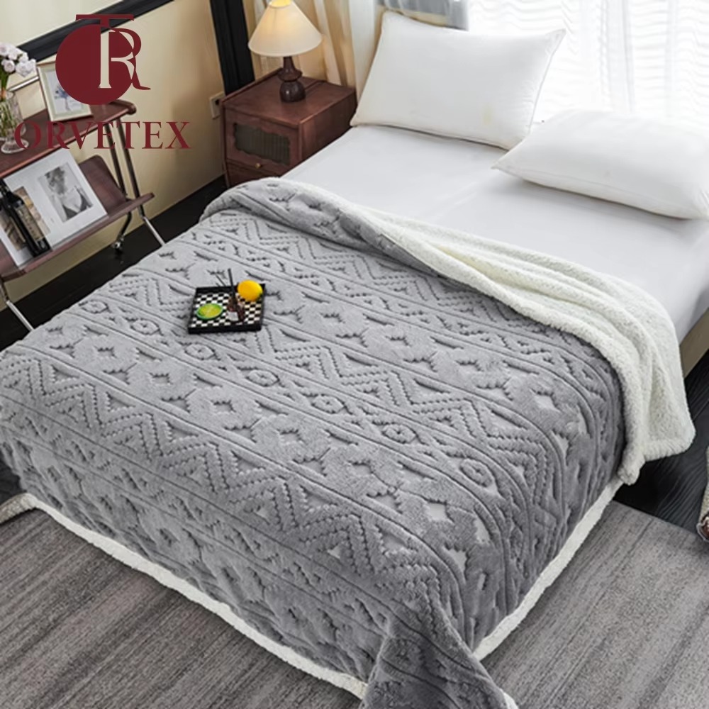 Orvetex Customized Size Solid Color Design 100% Polyester Lightweight Comfortable Flannel Blanket for Home Use - Image 4