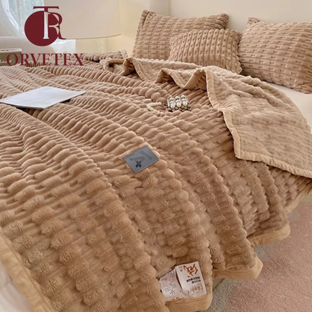 Orvetex Sturdy and Fluffy Modern Four Season Flannel Blanket, Soft Double Bed, Winter Sofa - Image 6